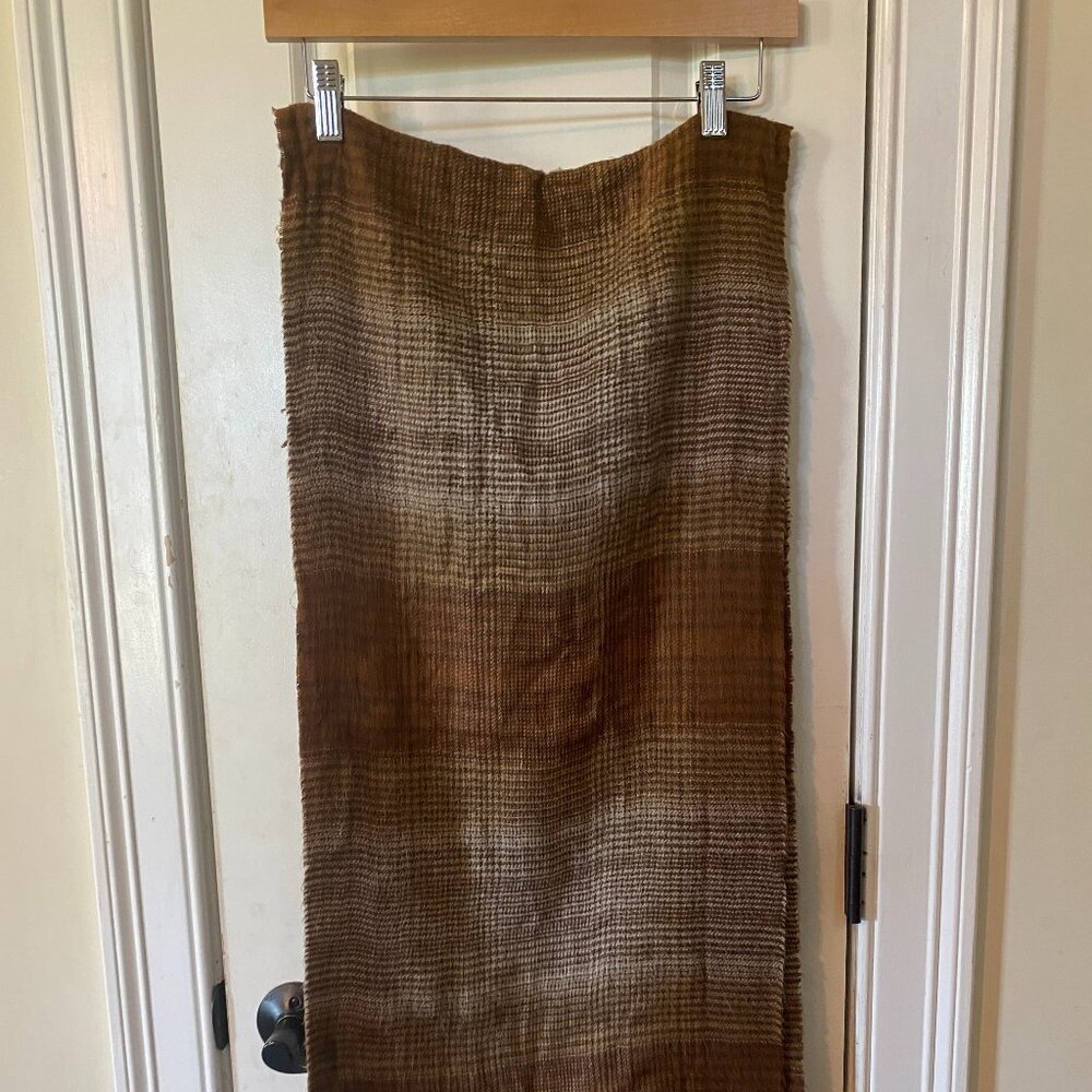 L’Accessorio Italiano Scarf Brown Tan Fringe